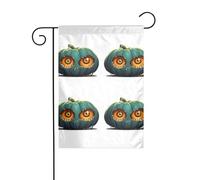 BROLEO Citrouille monstre mangeant des globes oculaires impression quatre saisons drapeau jardin cour décoration 30,5 x 45,7 cm