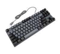 BROLEO Clavier de jeu RVB avec touches de couleur contrastée, réponse rapide, 87 touches, clavier d'ordinateur pour PC, clavier de jeu rétroéclairé RVB