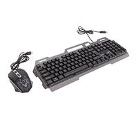 BROLEO Clavier et souris, clavier et souris filaires, clavier coloré et ergonomique, 104 touches pour ordinateur