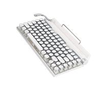 BROLEO Clavier Mécanique, 83 Touches Prenant en Charge 3 Appareils, Clavier Mécanique de Machine à écrire FN Master, capacité de 2000 MA pour Téléphone Portable (White)