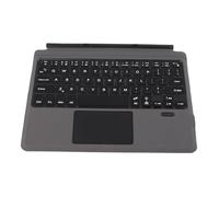 BROLEO Clavier sans fil, Cuir PU ABS Écriture Silencieuse Facile Connexion Clavier Sans Fil Panneau Tactile Sensible Noir Pour Tablette Go 1 2 3 (avec rétro-éclairage coloré