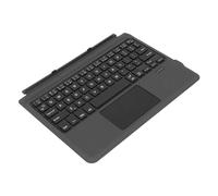 BROLEO Clavier sans Fil, Cuir PU ABS, Saisie Silencieuse, Connexion Facile, Clavier sans Fil, pavé Tactile Sensible Noir, pour Tablette Go 1 2 3 (sans rétroéclairage coloré (Batterie