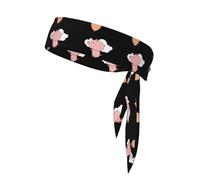 BROLEO Cochon tenant un ballon sur le nuage - Foulard de sport, absorbant la transpiration et respirant, bandeau de mouvement, foulard double face