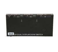 BROLEO Commutateur KVM HD, opération facile, prise en charge du commutateur KVM DisplayPort 8K 30Hz 2 entrées 2 sorties pour multimédia