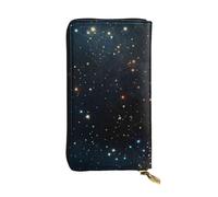 BROLEO Constellation Star Clusters Galaxies Portefeuille long en cuir pour filles et femmes à la mode - Durable, élégant et fonctionnel, Noir , Taille unique