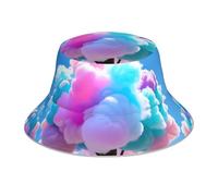 BROLEO Cotton Candy Prints Chapeau bob réfléchissant pour homme et femme Noir