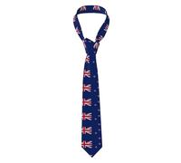 BROLEO Cravate de style classique pour homme avec imprimé drapeau de la Nouvelle-Zélande pour les vacances et le travail