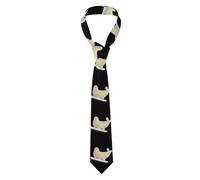 BROLEO Cravate pour homme à motif de sceau de patinage à glace, douce et confortable, ne se déforme pas, résistante à la décoloration, durable (145 x 8,1 cm)