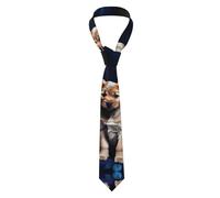 BROLEO Cravate pour homme à motif rose bleue douce et confortable, ne se déforme pas, résistante à la décoloration, durable (145 x 8,1 cm)