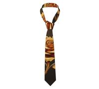 BROLEO Cravate pour homme à motif rose dorée douce et confortable, ne se déforme pas, résistante à la décoloration, durable (145 x 8,1 cm)