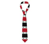BROLEO Cravate pour homme avec drapeau de la République arabe syrienne - Style classique - Convient pour les vacances et le travail