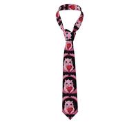 BROLEO Cravate pour homme avec motif « Little monster in the wreath », douce et confortable, ne se déforme pas, résistante à la décoloration, durable (145 x 8,1 cm)