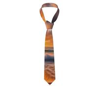 BROLEO Cravate pour homme Beach Maui Hawaï, coucher de soleil, vagues de mer, nuages - Élégante et durable en fibre de polyester pour le travail, les fêtes et les occasions spéciales