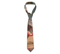 BROLEO Cravate pour homme motif flamant rose, douce et confortable, ne se déforme pas, résistante à la décoloration, durable (145 x 8,1 cm)