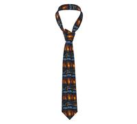 BROLEO Cravate vintage pour homme avec abat-jour imprimé style classique convient pour les vacances et le travail