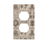 BROLEO Creations on The Drawing Board Impression Double Socket Panneau mural décoratif pour zones résidentielles et commerciales 11,4 x 7 cm