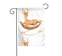 BROLEO Deer in the cradle Printing Garden mât extérieur cour décoration fashion 30,5 x 45,7 cm