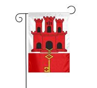 BROLEO Drapeau de Gibraltar imprimé quatre saisons, drapeau de jardin, décoration de cour, 30,5 x 45,7 cm