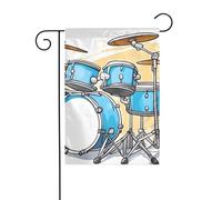 BROLEO Drapeau de jardin 4 saisons motif batteur dessin animé décoration cour 30,5 x 45,7 cm