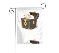 BROLEO Drapeau de jardin avec inscription « Little Sheep in the Treasure Box » - Décoration de cour - 30,5 x 45,7 cm