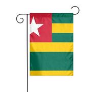 BROLEO Drapeau du Togo imprimé sur mât de drapeau extérieur décoration de cour double face 30,5 x 45,7 cm