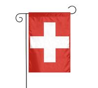 BROLEO Drapeau suisse imprimé drapeau de jardin extérieur décoration cour double face 30,5 x 45,7 cm