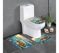 BROLEO Ensemble de 3 tapis de sol antidérapants et durables Motif tortues de mer