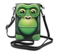 BROLEO Étui à rabat en cuir pour femme avec petite bandoulière réglable Vert