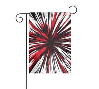 BROLEO Explosion explosion rouge noir impression drapeau jardin cour décoration 4 saisons 30,5 x 45,7 cm