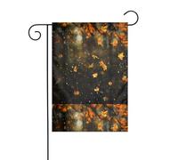 BROLEO Falling Leaves in the rain Printing Garden Flag Pole Outdoor Courtyard Decoration Fashion 30,5 x 45,7 cm