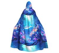BROLEO Fantastique cape à capuche pour adulte avec imprimé d'aventure sous-marine, sans fermeture éclair, confortable pour les fêtes costumées