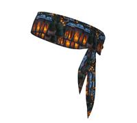 BROLEO Foulard de sport avec imprimé abat-jour vintage, absorbant la transpiration et respirant, bandeau de mouvement, foulard double face