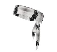 BROLEO Foulard de sport avec imprimé étalon noir, absorbant la transpiration et respirant, bandeau de mouvement, foulard double face