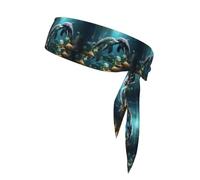 BROLEO Foulard de sport imprimé dauphins in love absorbant la transpiration et respirant, bandeau de mouvement, foulard double face