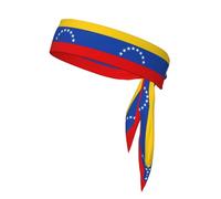 BROLEO Foulard de sport imprimé drapeau du Venezuela absorbant la transpiration et respirant, bandeau de mouvement, foulard double face