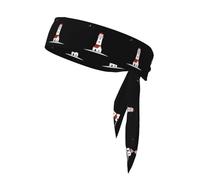 BROLEO Foulard de sport imprimé Little House Under the Lighthouse - Absorbe la transpiration et respirant - Bandeau de mouvement - Double face
