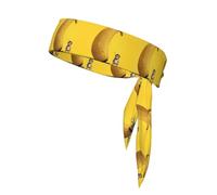 BROLEO Foulard de sport imprimé Little Monkey on a big banana absorbant la transpiration et respirant, bandeau de mouvement, foulard double face