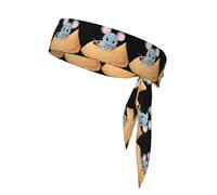 BROLEO Foulard de sport imprimé Little Mouse in the sandpit - Absorbe la transpiration et respirant - Bandeau de mouvement - Double face