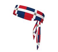 BROLEO Foulard de sport imprimé République dominicaine, absorbant la transpiration et respirant, bandeau de mouvement, foulard double face