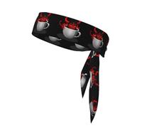 BROLEO Foulard de sport imprimé « The Devil in the Cup » absorbant la transpiration et respirant, bandeau de mouvement, foulard double face