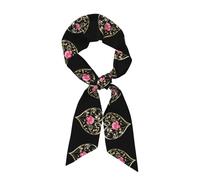 BROLEO Foulard tendance pour femme avec imprimé romance en satin chic