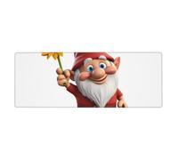 BROLEO Gnomes Take Sunflowers Print Tapis de souris extra large Forte adhérence, durable, bord de verrouillage précis 30,5 x 80 cm