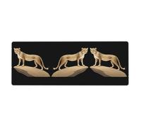 BROLEO Hill Cheetah Print Tapis de souris extra large Forte adhérence, durable, bord de verrouillage précis 30,5 x 80 cm