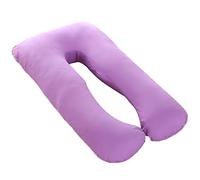 BROLEO Housse de coussin de grossesse en forme de U pour dormir, taie d'oreiller de rechange (violet)