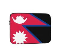 BROLEO Housse de protection portable antichoc pour ordinateur portable 12" Motif drapeau du Népal pour homme et femme Pour voyage d'affaires, école et bureau usage quotidien