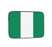 BROLEO Housse de protection portable antichoc pour ordinateur portable 15" Motif drapeau du Nigeria pour homme et femme, voyage d'affaires, école et bureau usage quotidien
