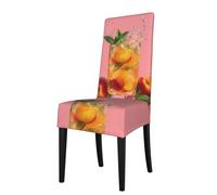 BROLEO Housse de protection pour chaise de salle à manger - Imprimé pêche rafraîchissante - Doux, confortable, nécessaire extensible pour la plupart des chaises sans accoudoirs
