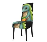 BROLEO Housse de protection pour chaise de salle à manger Motif pangolin tirant des carottes - Doux, confortable, nécessaire extensible pour la plupart des chaises sans accoudoirs