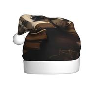 BROLEO Husky on the Book Pattern Chapeau de Noël pour adulte pour homme et femme Vêtements bandeau pour les occasions festives
