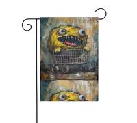 BROLEO Impression monstre dans la poussette - Drapeau de jardin quatre saisons - Décoration de cour - 30,5 x 45,7 cm